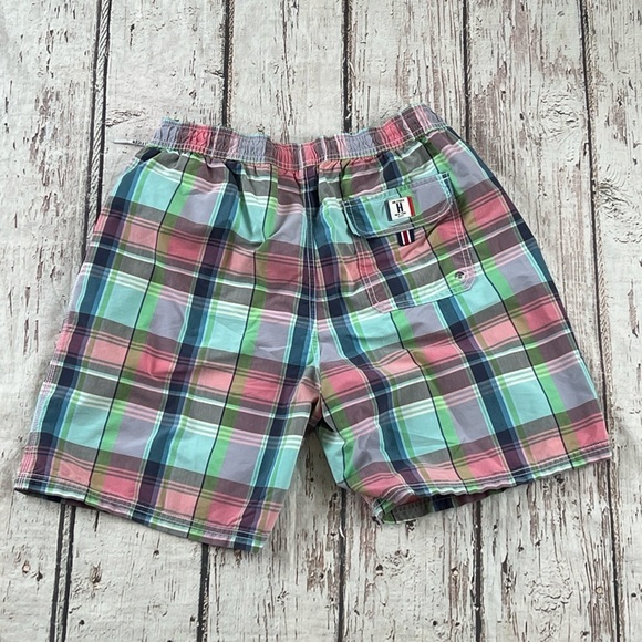 Tommy Hilfiger Plaid Swim Trunks Mens Board Shorts Swimwear Swim Trunks - Picture 2 of 11